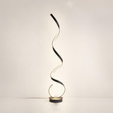 Artistic Modern White Spiral LED Metal Floor Lamp Image - 16