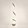 Artistic Modern White Spiral LED Metal Floor Lamp Image - 16