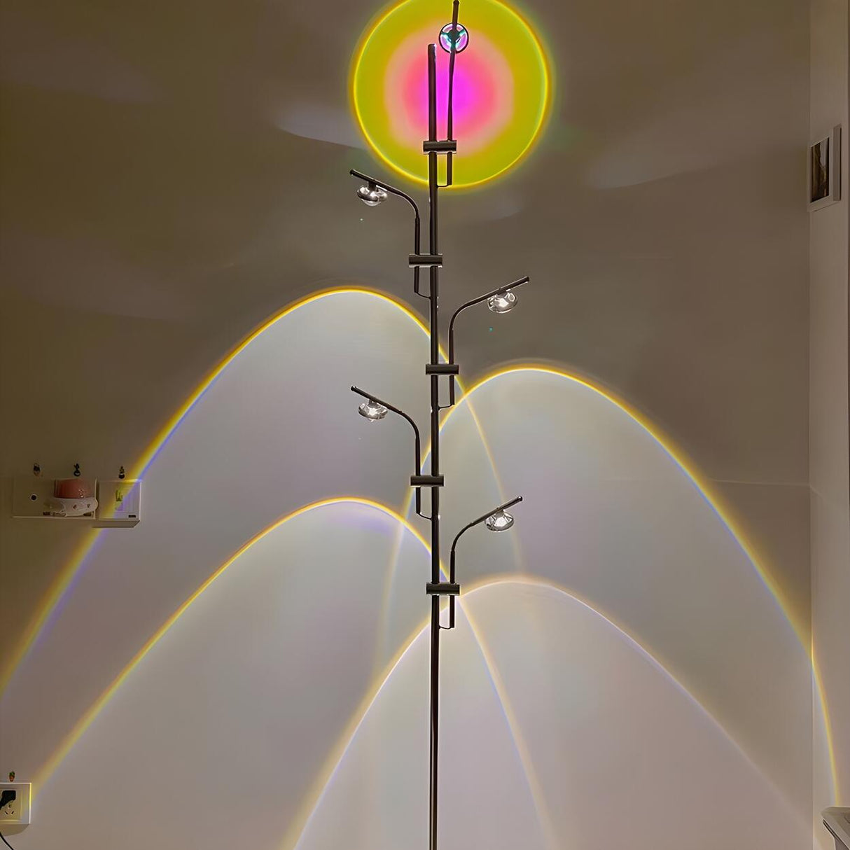 Artistic Multi-Light Branch and Globe Floor Lamp Image - 1