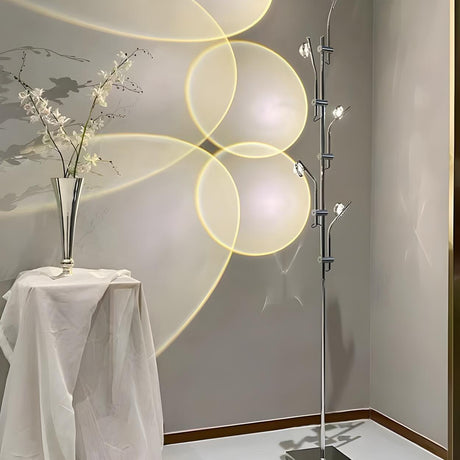 Artistic Multi-Light Branch and Globe Floor Lamp Image - 2