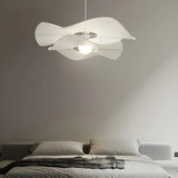 Artistic Organic Wave Pendant Light Fabric Living Room Image - 4