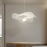 Artistic Organic Wave Pendant Light Fabric Living Room Image - 5