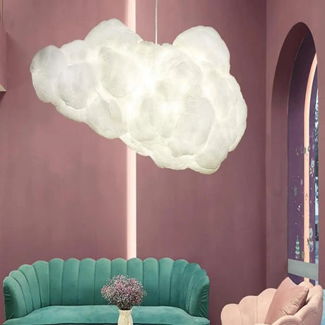 Artistic Organic White Cloud Restaurant Pendant Light Image - 1