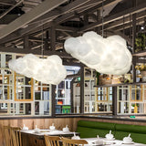 Artistic Organic White Cloud Restaurant Pendant Light Image - 2