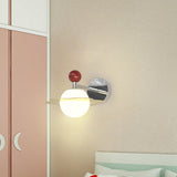 Artistic Planet White Frosted Glass Globe Wall Sconce Image - 6