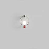 Artistic Planet White Frosted Glass Globe Wall Sconce Image - 7