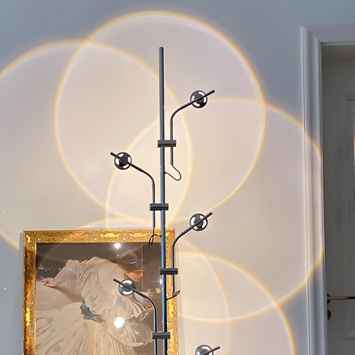 Artistic Projection Multi-Light Sliver Branch Floor Lamp Image - 11