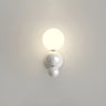 Artistic Red and White Globe Bedroom Wall Sconce Image - 5