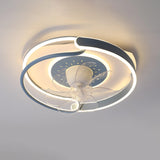 Artistic Ring White LED Ceiling Fan with Light Image - 11