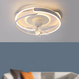 Artistic Ring White LED Ceiling Fan with Light Image - 15