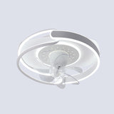 Artistic Ring White LED Ceiling Fan with Light Image - 2