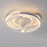 Artistic Ring White LED Ceiling Fan with Light Image - 9