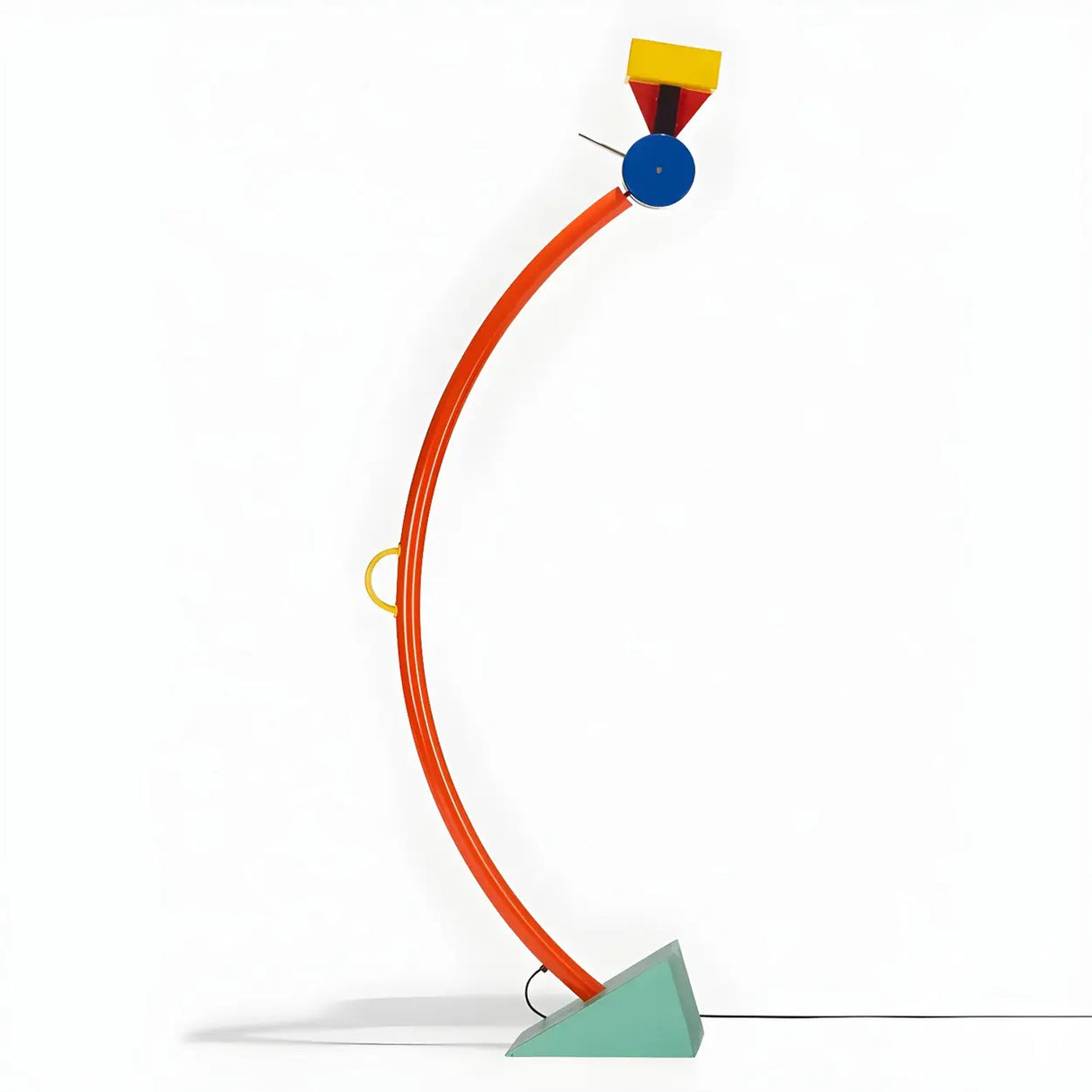 Artistic Rotating Cone Rainbow Arch Metal Floor Lamp Image - 6