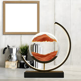 Artistic Round Sand Painting Atmosphere Table Lamp Image - 13