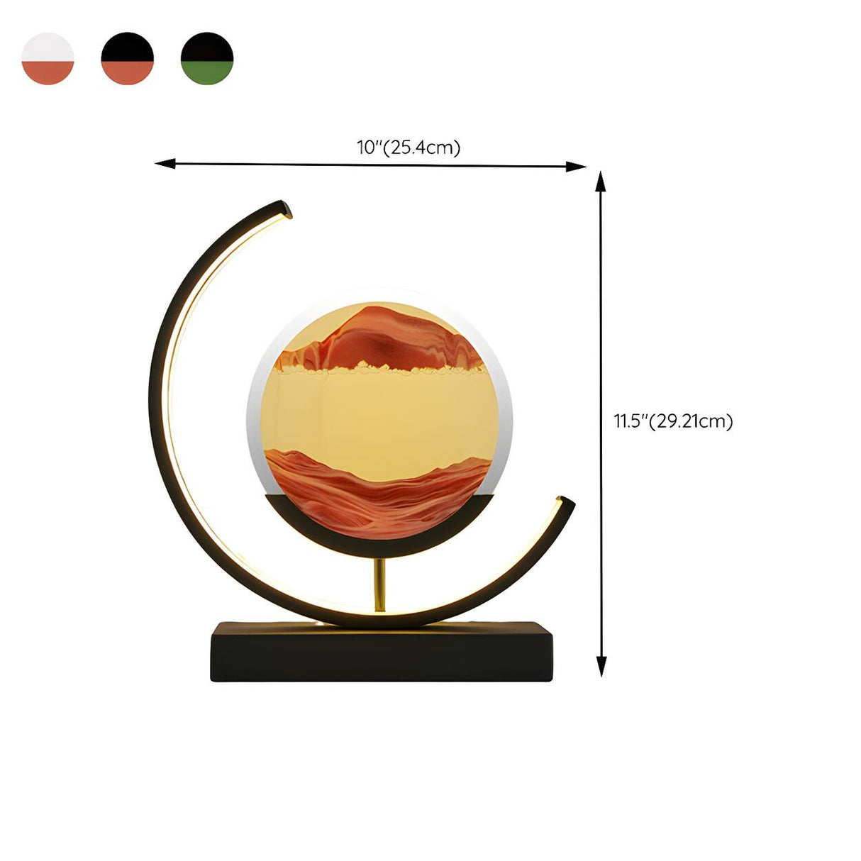 Artistic Round Sand Painting Atmosphere Table Lamp 