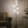 Artistic  Sliver Branch and Chrysanthemum Floor Lamp Image - 1