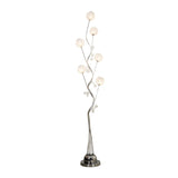 Artistic  Sliver Branch and Chrysanthemum Floor Lamp Image - 3