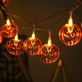 Artistic Solar-Powered Pumpkin LED String Lights Image - 1