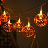 Artistic Solar-Powered Pumpkin LED String Lights Image - 1