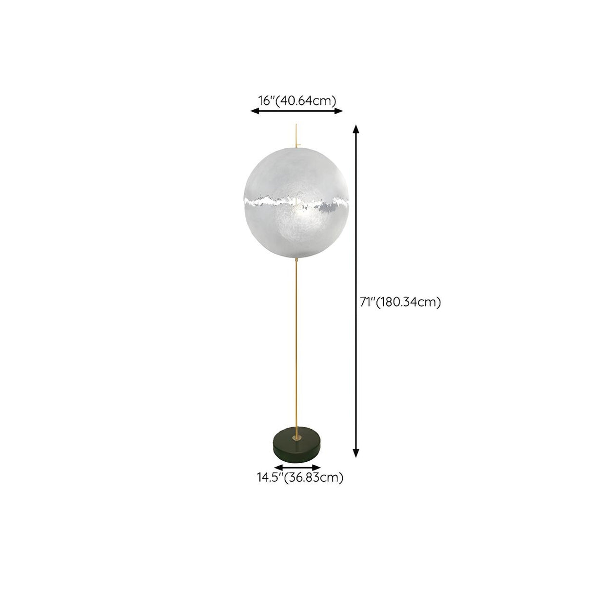 Artistic Spherical Glass PostKrisi F 64 Floor Lamp 