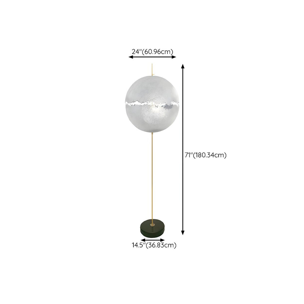 Artistic Spherical Glass PostKrisi F 64 Floor Lamp Image - 14