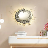 Artistic Splash Shape Silver Steel LED Vanity Light Image - 3