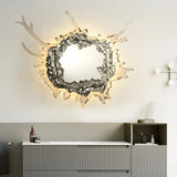 Artistic Splash Shape Silver Steel LED Vanity Light Image - 4