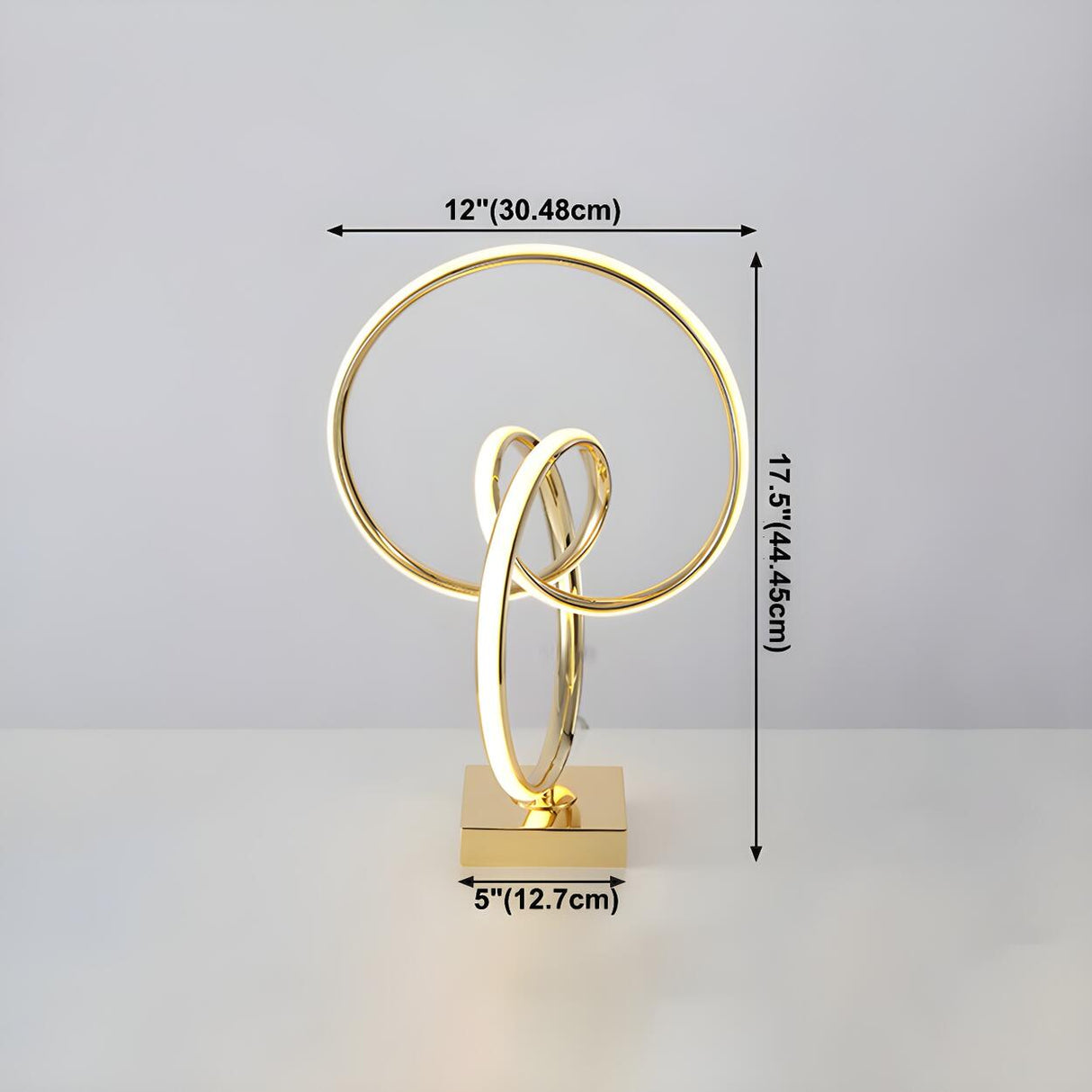 Artistic Stylish Gold Spiral Strip Metal Table Lamp 