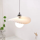 Artistic Stylish Round White Glass Globe Pendant Light Image - 11