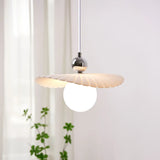 Artistic Stylish Round White Glass Globe Pendant Light Image - 5