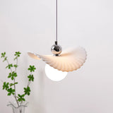 Artistic Stylish Round White Glass Globe Pendant Light Image - 6