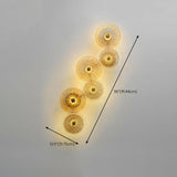 Artistic Tiered Glass Discs Gold Metal Wall Sconce Image - 19