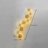 Artistic Tiered Glass Discs Gold Metal Wall Sconce Image - 20