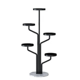 Artistic Tree Shape Tiered Tray Metal Plant Stand Gold Image - 13