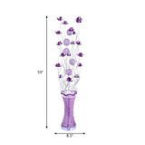 Artistic Vase LED Purple Floral Aluminum Floor Lamp #size