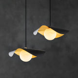 Artistic Wave Black Leaf  Dining Room Alabaster Pendant Light Image - 3