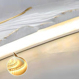 Artistic White Feather LED Wall Light Fixture Image - 10