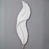 Artistic White Feather LED Wall Light Fixture Image - 11