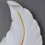 Artistic White Feather LED Wall Light Fixture Image - 8