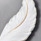 Artistic White Feather LED Wall Light Fixture Image - 9