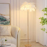 Artistic White Feather Modern Metal LED Floor Lamp Image - 5