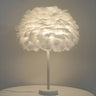 Artistic White Feather Shade Tree Branch Table Lamp Image - 7