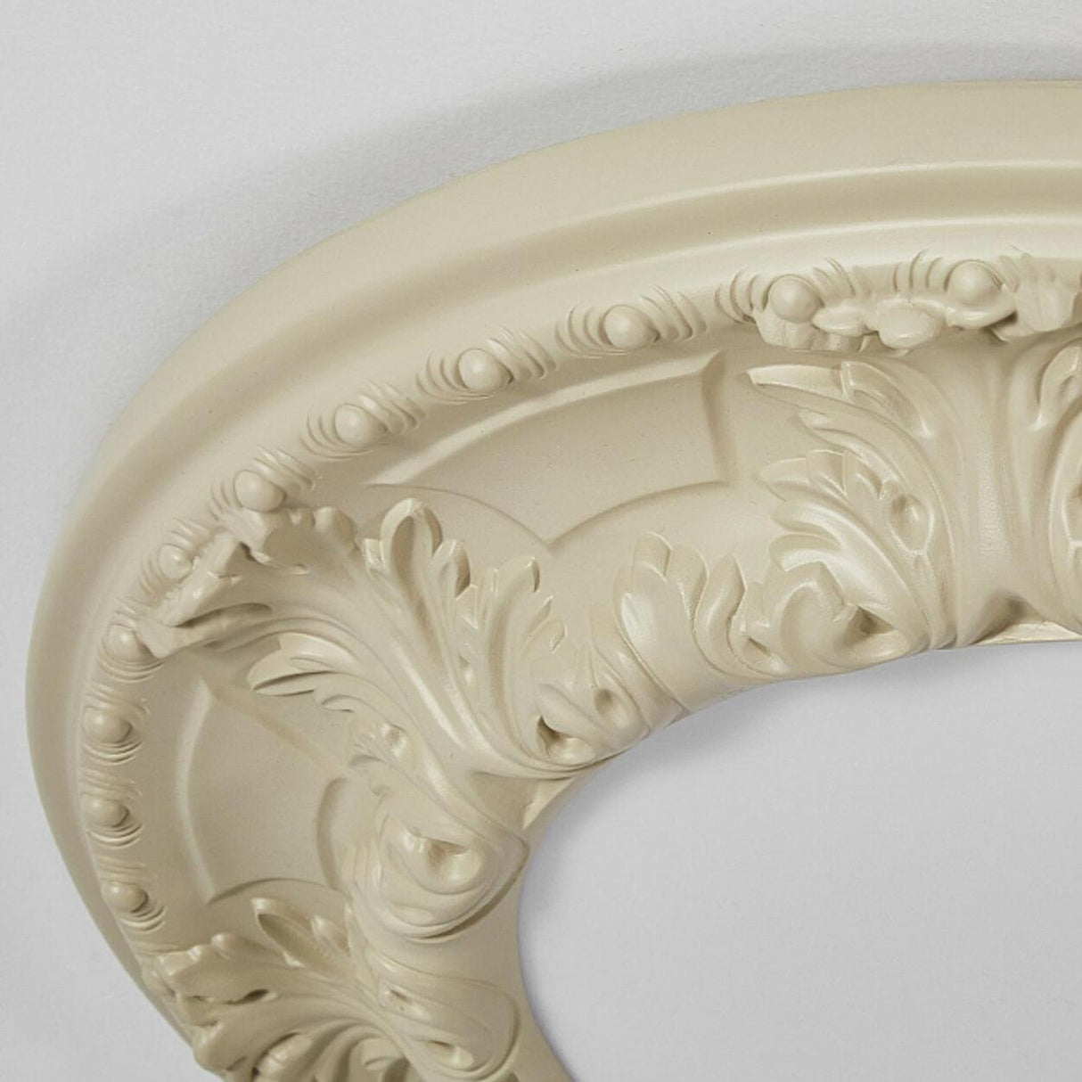 Artistic White Round Carve Flush Mount Ceiling Light Image - 18