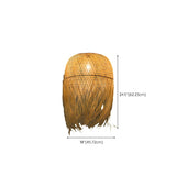 Asian Natural Bamboo Woven Fringe Restaurant Pendant Light Image - 22