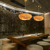 Asian Organic Woven Bamboo Restaurant Pendant Light Image - 1