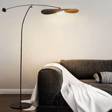 Asymmetrical Modern Black Metal Myrna Floor Lamp Image - 1