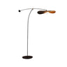 Asymmetrical Modern Black Metal Myrna Floor Lamp Image - 5