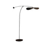 Asymmetrical Modern Black Metal Myrna Floor Lamp Image - 6