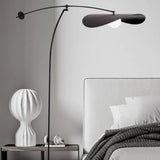 Asymmetrical Modern Black Metal Myrna Floor Lamp Image - 7