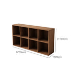 Auburn Wooden Horizontal Rectangular Storage Bookcase Image - 14